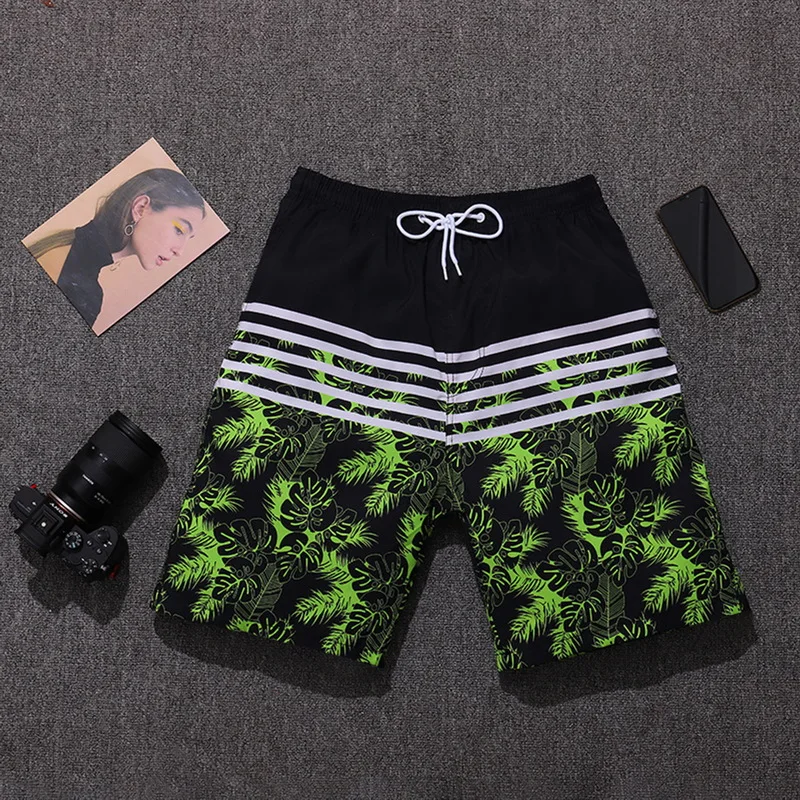 best men's casual shorts SHUJIN Print Quick Dry Shorts For Man Swimsuit Swim Trunks Summer Stripes Bathing Beach Wear Surf Beach Board Pants Shorts smart casual shorts