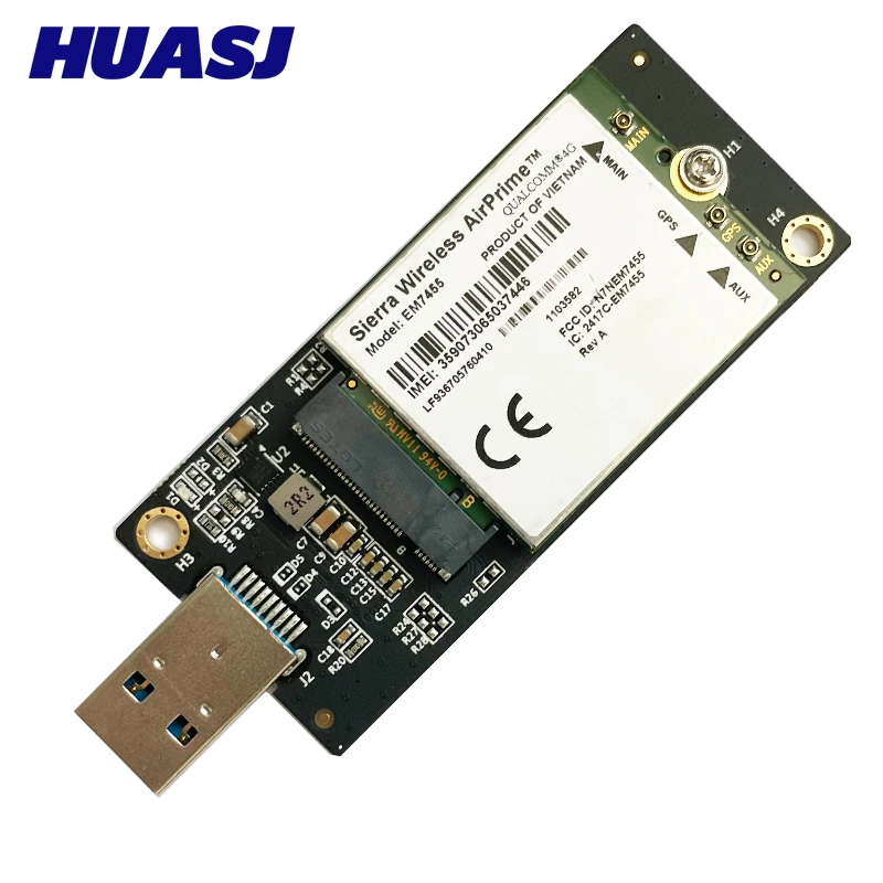 Huasj-wwan Sierra Módulo 4g sem Fio para Laptop e Roteador 4g Em7455 1103582 Fdd Tdd Lte Cat6 Ngff M.2 300mbps - Imagem 4