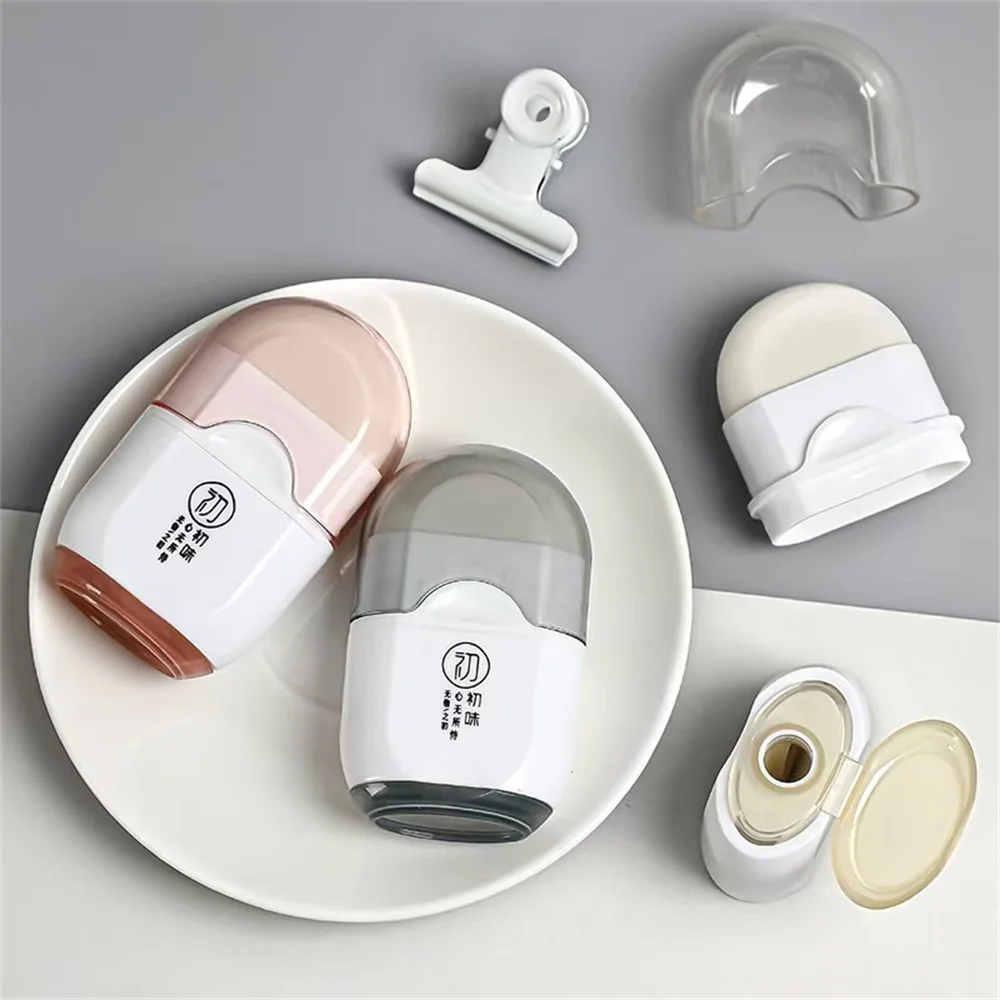 1pc Random Multifunctional Creative 2-in-1 Pencil Sharpener Eraser With Protective Cap For Students And Office Use