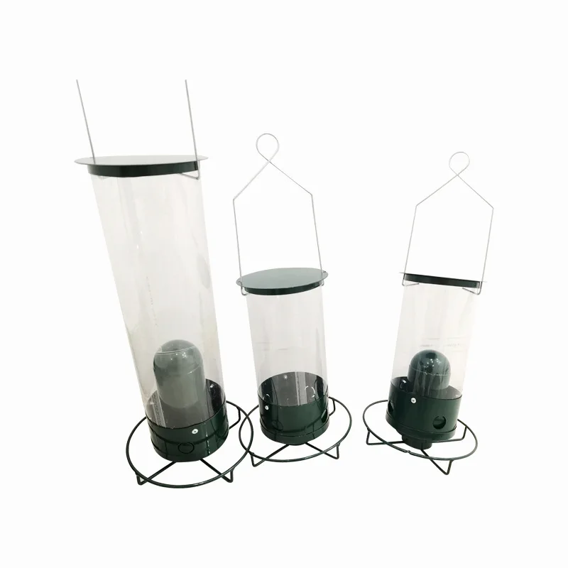 

1pc Hanging Bird Outdoor Mesh Bird Feeder 23*7cm with Hanging Hook Dark Green Stainless Steel Mesh Wire Plastic Bird Feeder