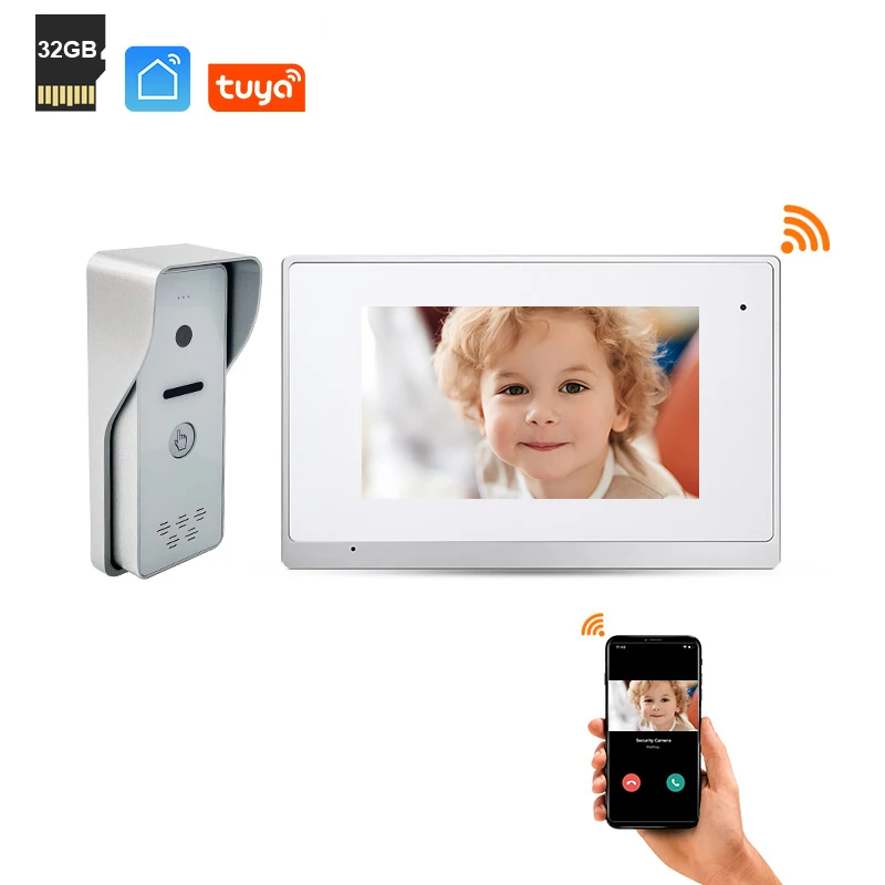 

Top Fashion Multi Lauguage CAT5 CAT6 Video Phone Door Intercom Ring Doorbell Wi-Fi 1080p HD Camera