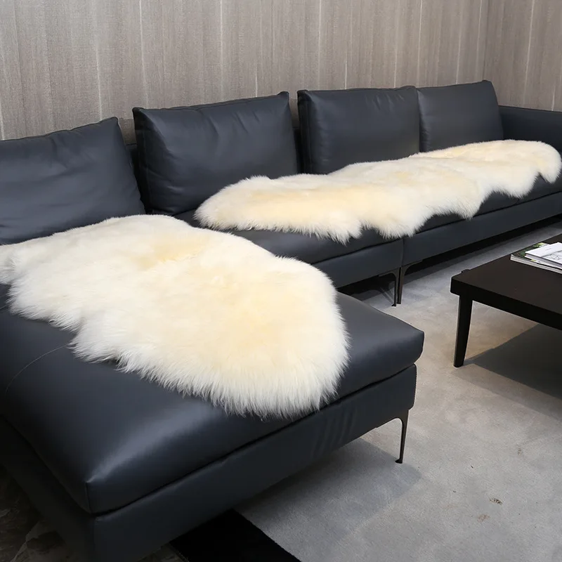 

Real AU Sheepskin Wool Carpet, Super Soft, Luxury Couch Carpet, Living Room, Chair, Sofa, Shaggy Fluffy Fur Rugs, Home Mats