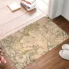 Swirl Pattern Non-slip Doormat Alfonse Mucha Art Nouveau Peonies Bath Kitchen Mat Prayer Carpet Indoor Pattern Decor 1