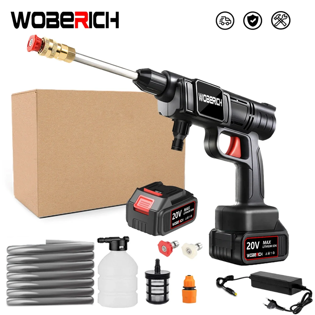 

Car Washer Cleaner Car Washing Spray Gun Cordless High Pressure Electric Water Gun Foam Machine for Makita 18V Battery