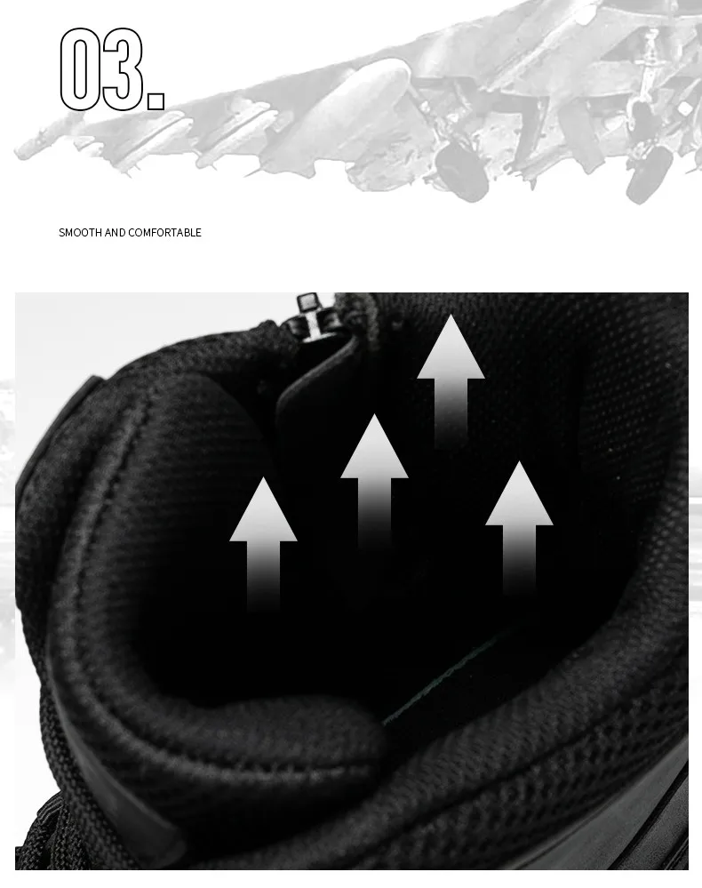 Description Picture 5 of itemMen Boots Special Force Desert Combat Tactical Boots Outdoor Hiking Shoes Ankle Work Safty Sneakers