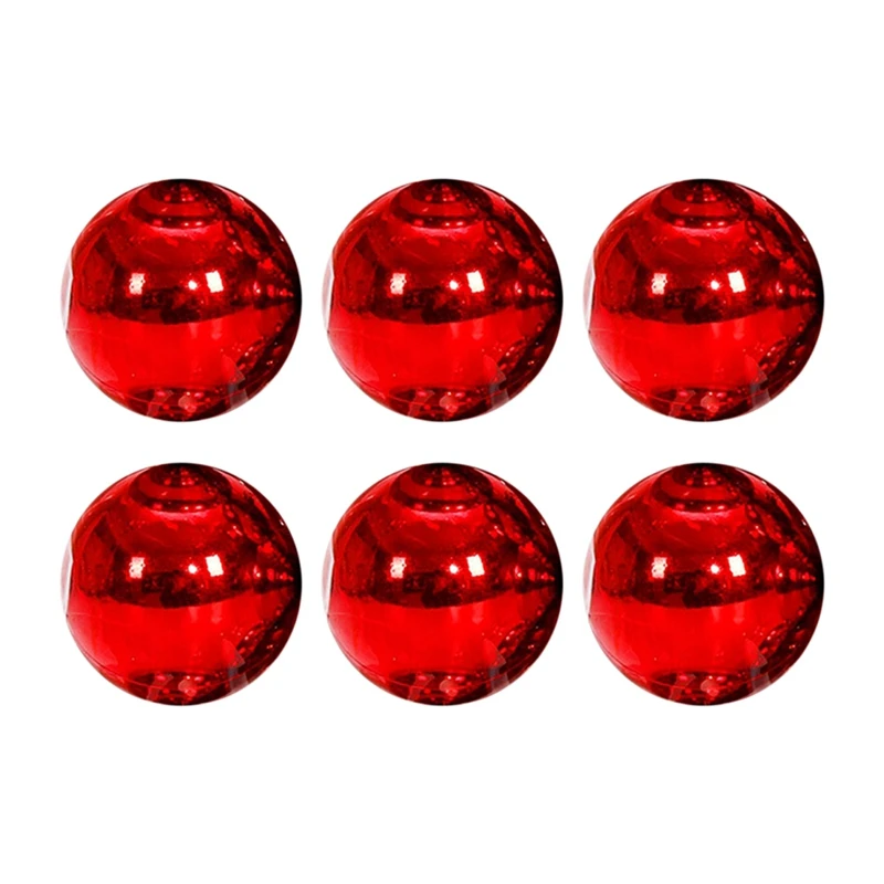 8Cm 6Pcs Bola de Navidad ligera Árbol de Navidad Colgante decorativo Ventana Techo Compras Colgante Colgante