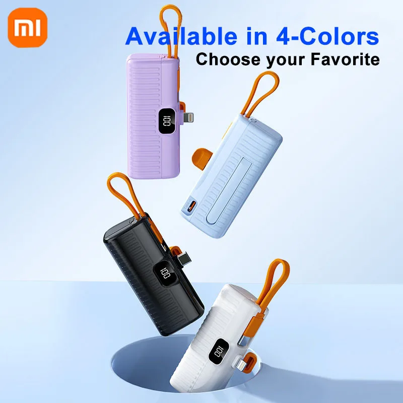 Portable Battery Charger Xiaomi 30000mAh Mini Portable Pocket Power Bank Type-c Two-ways Fast Charging Compatible for iPhone