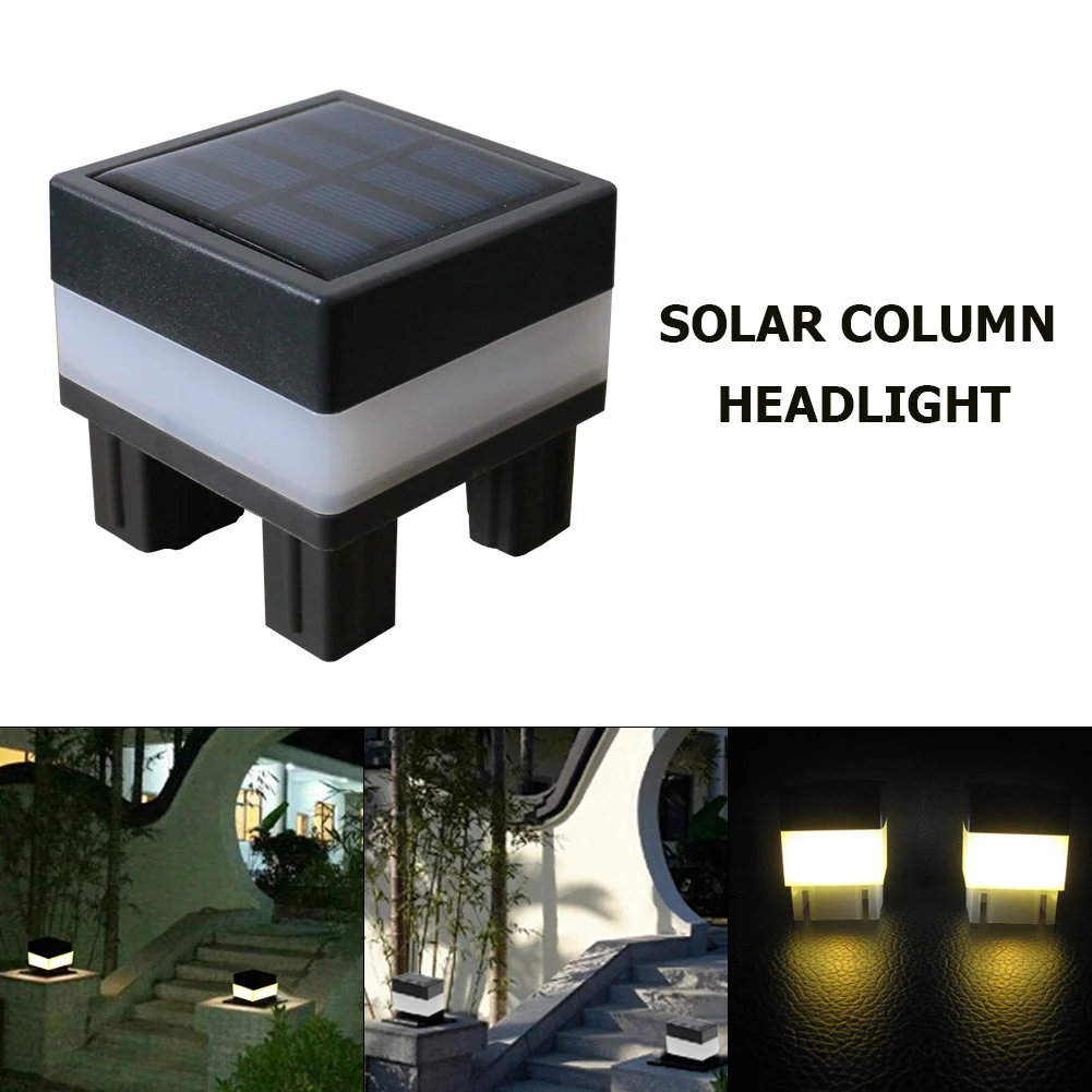 

Post Cap LED Fence Lamp Solar Powered Pillar Light Waterproof Insulating Sheet Insert Switch for Garden Yard Decoration