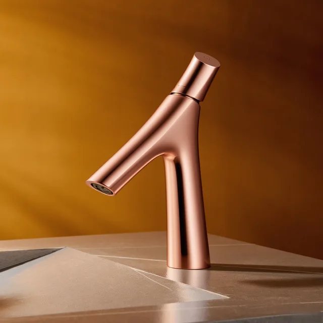 ก๊อกน้ำอ่างล้างหน้าแบบก้านโยกเดี่ยว สีดำ แดง ทองด้าน สำหรับห้องน้ำ 1