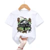 Note Your Name New Hot Movie Jurassic Park Birthday Gift 1-10th Tshirt Funny Dinosaur T-Shirts Boys tshirts Kids Clothes tops 3