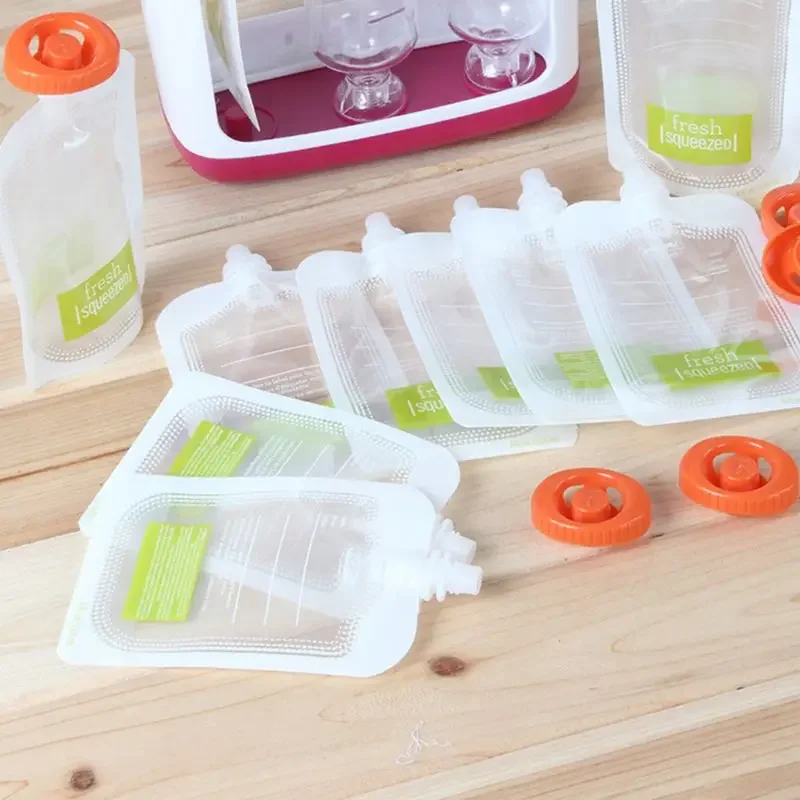 10 Pcs Children Puree Squeezer Home Kitchen Dispenser Accessories Baby Food Fresh Storage Bag Sub-package Food storage