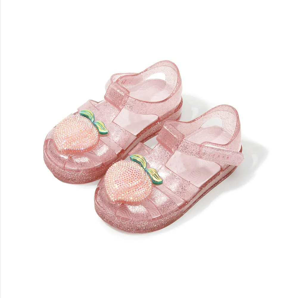 Summer Children Jelly Princess Sandals Sweet Girls Toddlers Baby Breathable Hollow Shoes Comfortable Non Slip