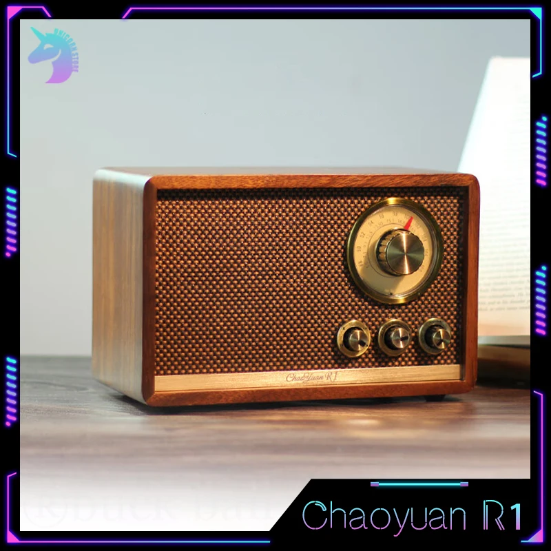 Nuovo Chaoyuan R1 Log Radio Vintage Wireless Bluetooth Speaker Noce Classic Computer Sound High End Home Desktop Speaker Gifts