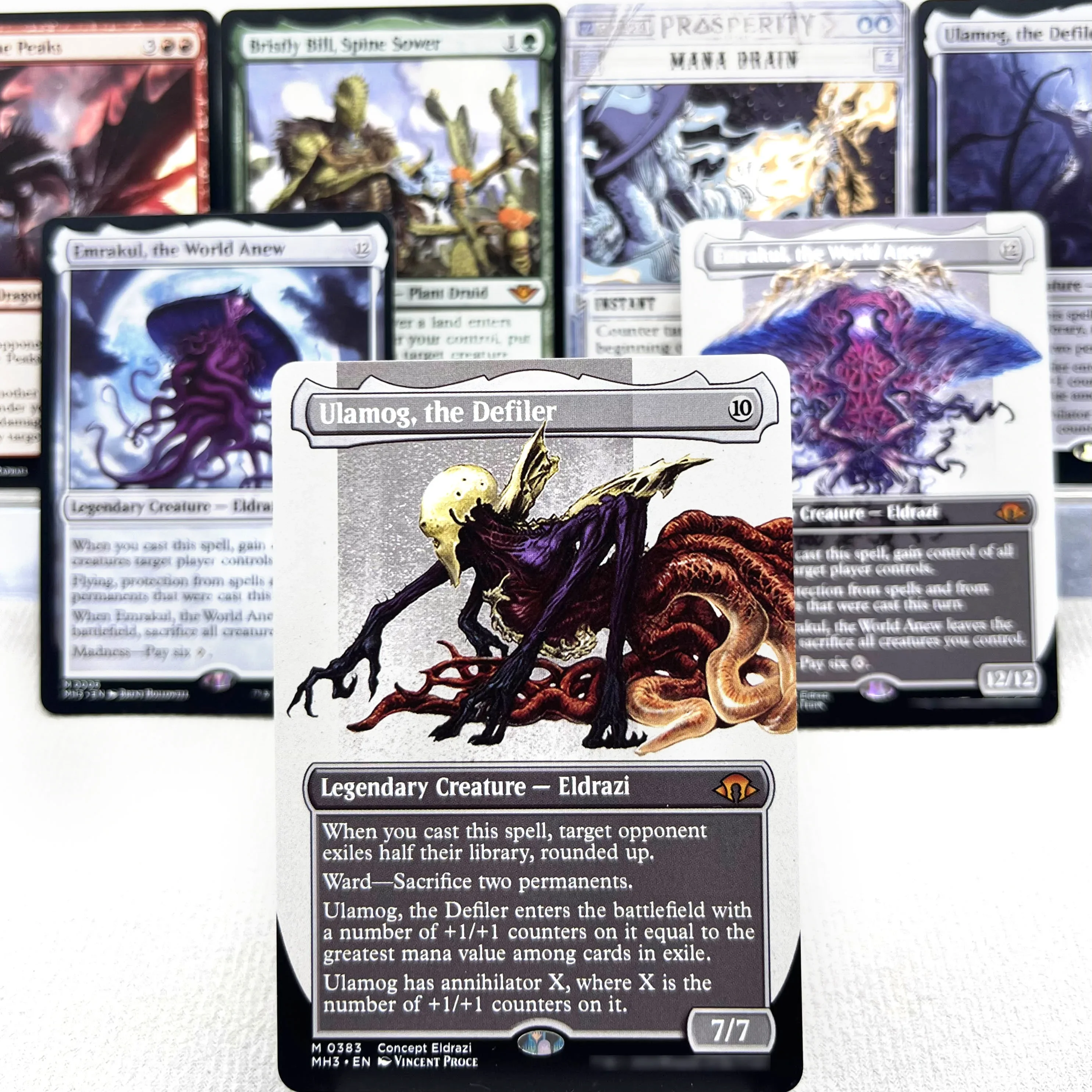 MH3 OTJ OTP HOLO7-Ⅰ04 Tcg Cards Proxys Magical Ulamog Defiler Bristly Bill Spine Emrakul World Anew Gathering playing cards plastic playing cards