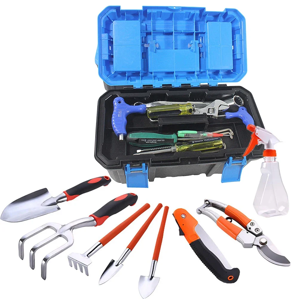 Plastic Tool Box Electrician Work Empty Toolbox Large-capacity Portable Tool Organizer Shockproof Toolbox Organizer Double Layer 2