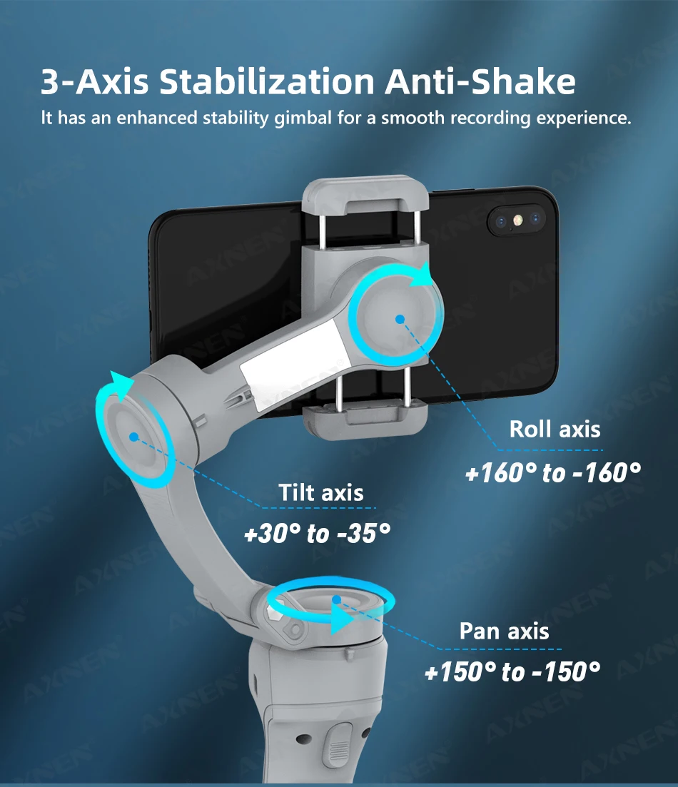 3-axis Gimbal Stabilizer For Smartphone With Fill Light & Tracking_voghion.com
