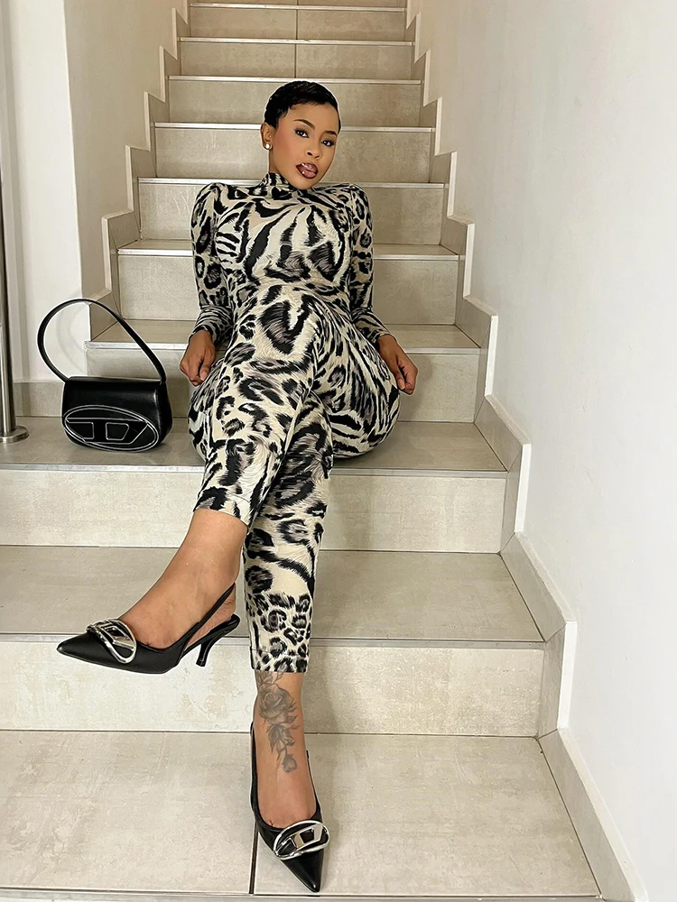 Kliou Leopard Print Jumpsuit Image 15
