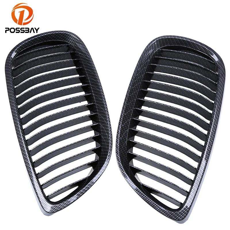 

POSSBAY Imitation Carbon Fiber Car Grilles Grill for BMW 3-Series E92 323i/325d Coupe 2006-2010 Pre-facelift Auto Accessories