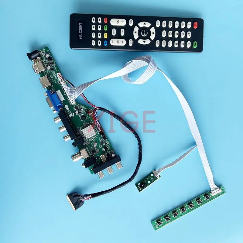 

Controller Driver Board Fit N156B6 N156BGE 15.6" LVDS 40 Pin Digital Signal DVB 1366*768 DIY Kit 2AV+USB+DHMI+VGA Laptop Monitor