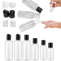 10Pcs 30ml-100ml Clear Plastic Squeeze Bottles With Disc Top Flip Caps Refillable Travel Containers For Creams Shampoo Lotions