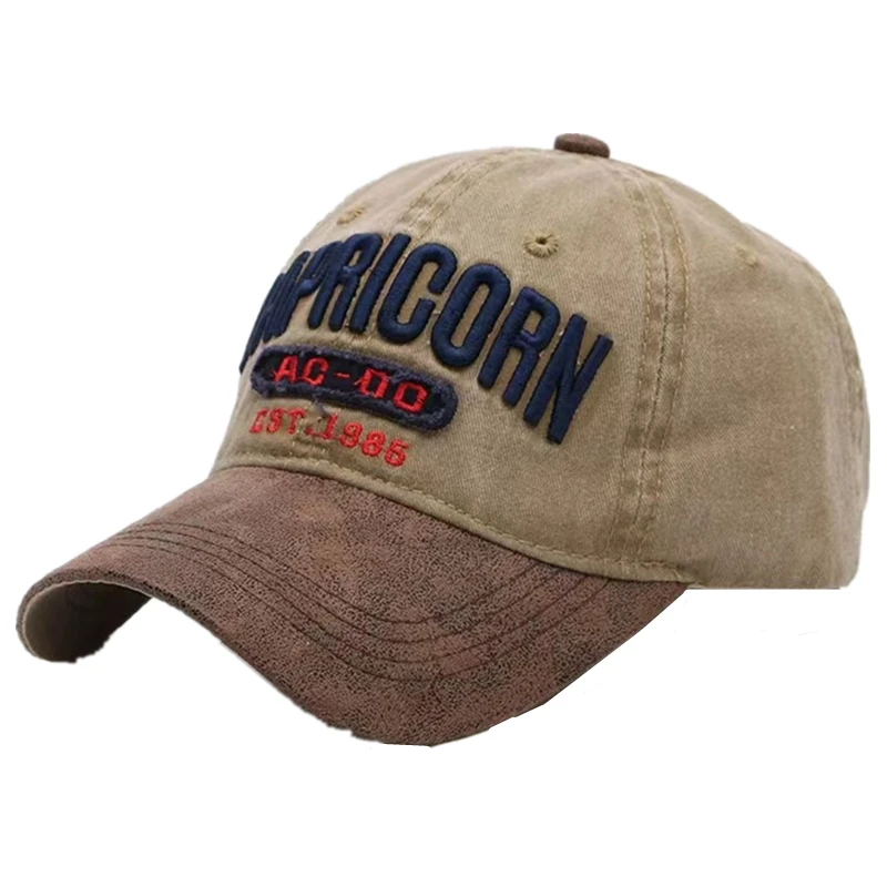 New Unisex Cap Washed Cotton AC-DC letter Embroidery Baseball Cap Outdoor Casual Classics Hats For Women Men Cap