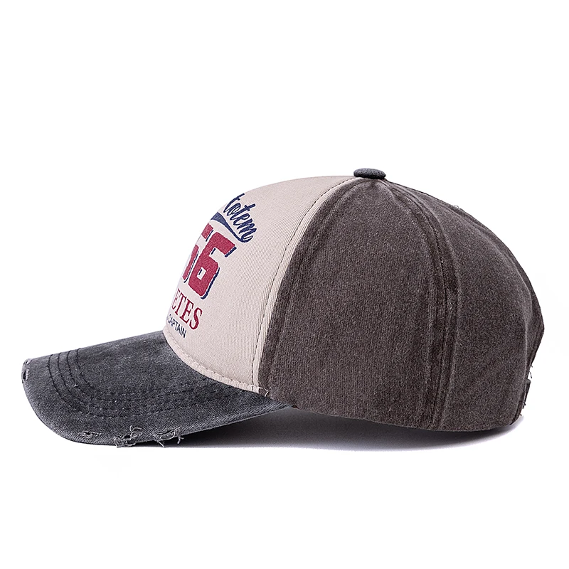 Unisex Vintage Washed Cotton Baseball Cap BASKETBALL CAPTAIN 56 Letter Embroidery Men And Women Outdoor Sports Hat