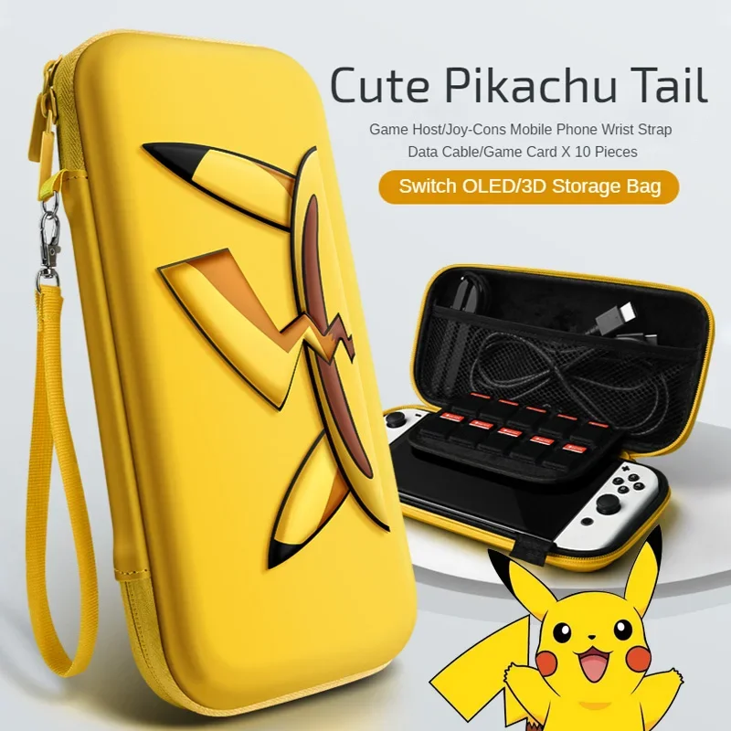 Pokemon Pikachu Storage Bag Per Nintendo Switch Oled Cute Custodia Impermeabile Nitendo Nintendo Switch Ns Console Accessori Joycon