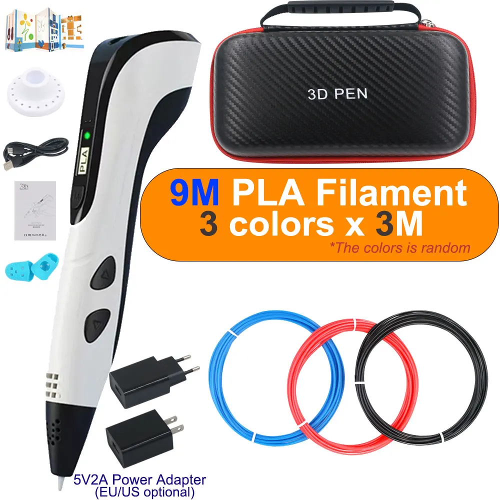 Innovative 3D Printing Pen Kit for Kids with Filament, Power Adapter, and Travel Case, Perfect Birthday or Christmas Gift