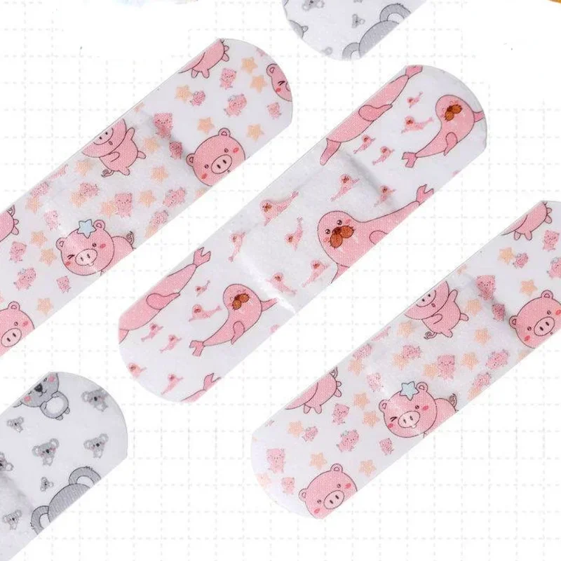 

100pcs/lot Cute Cartoon Baby Band Aid Hemostasis Adhesive Bandages First Aid Emergency Kit Wound Plaster for Kids Hot