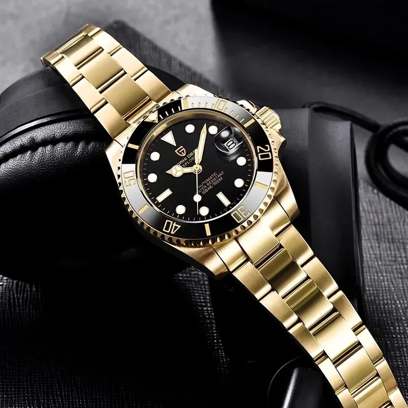 Mechanical Watch PAGANI Design Stainless Steel 100m Waterproof Watch Relogio Masculino Men Luxury Automatic Wrist