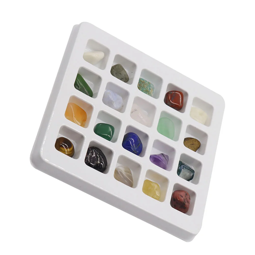 

Mineral Natural Gemstones Specimen Mineral Educational Science with Collector Box