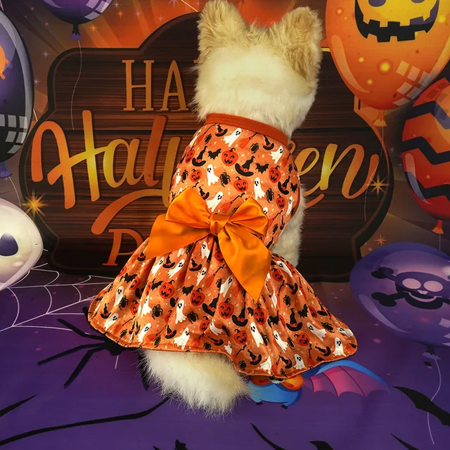 Halloween Dog pumpkin Clothes Chihuahua Yorkie Dress Funny Pet Clothing Dress Dog Costume Apparel Small Dogs Pet Supplies 3 Halloween Dog pumpkin Clothes Chihuahua Yorkie Dress Funny Pet Clothing Dress Dog Costume Apparel Small Dogs Pet Supplies 3