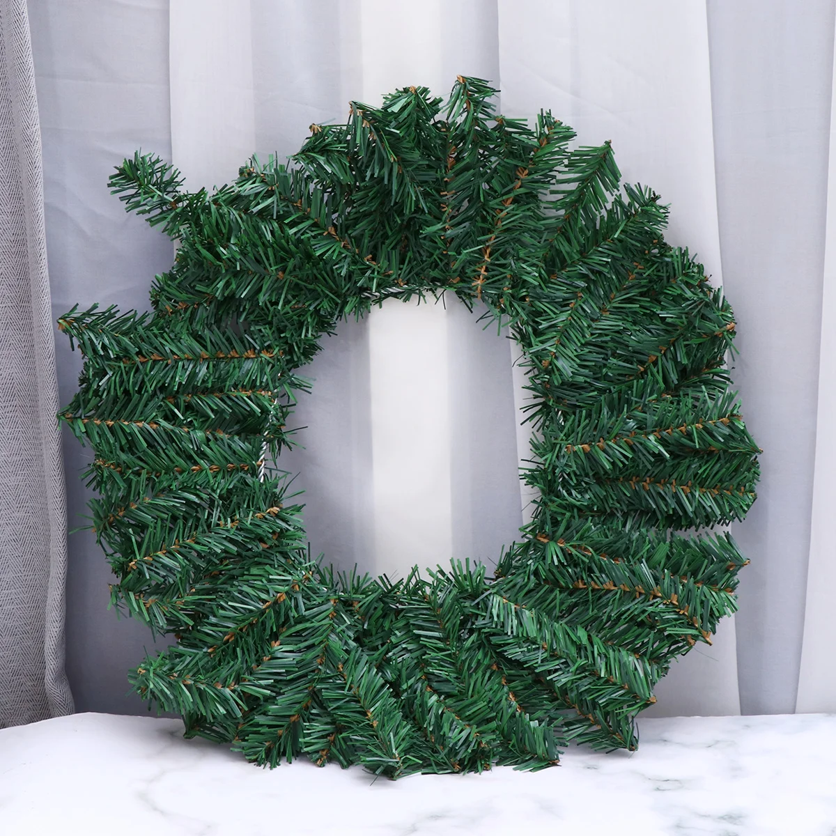 

40CM Christmas Wreath Front Door Garland with Pine Needles for Party Decoration