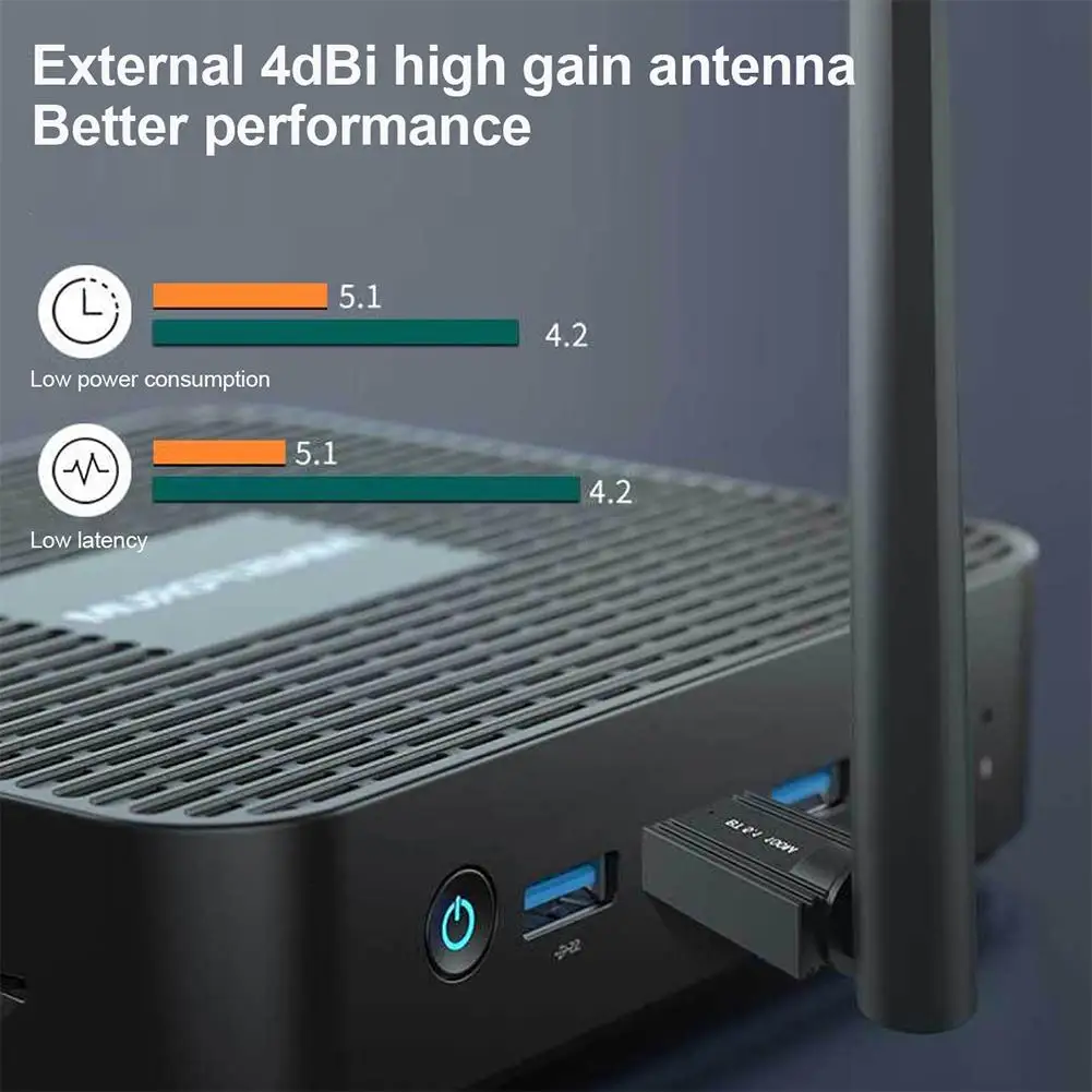 100M USB Bluetooth-compatible 5.3 5.1 Adapter Transmitter 1