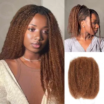 Top Rated QVR Afro Kinkys Bulk Hair for Dreadlock Extensions – Best Quality Affordable Sale Tight Kinky Hair for Loc Repair 50g 1