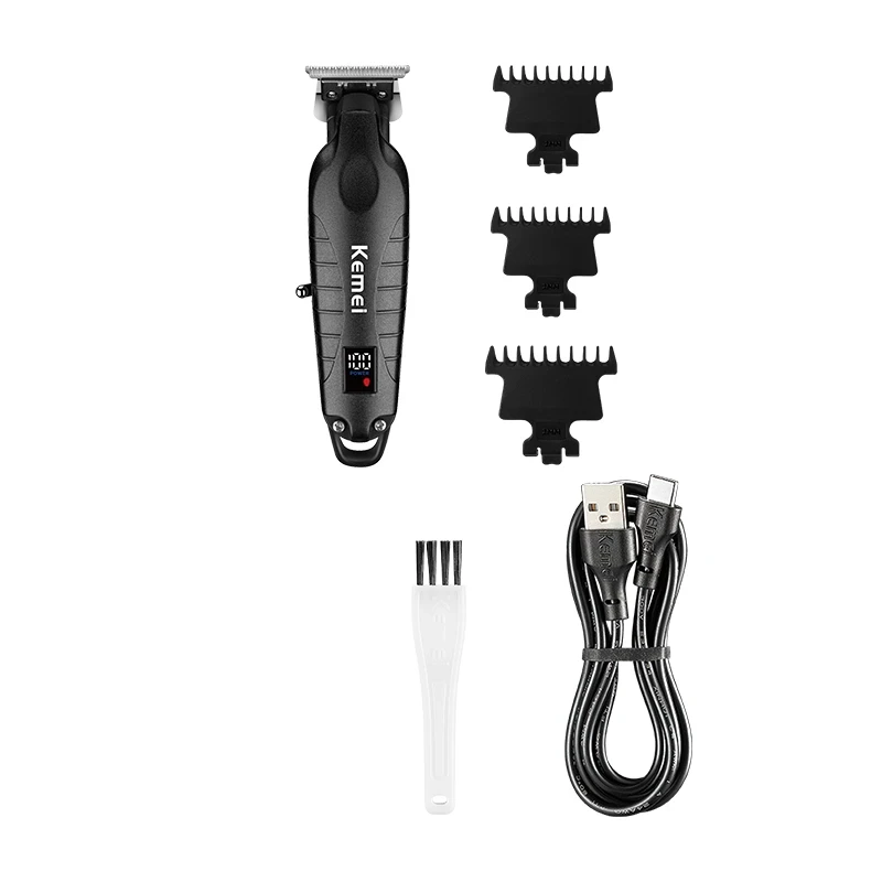 Kemei KM-2293 살롱 레벨 분말 야금 블레이드 전기 가위 헤어 클리퍼 1200 mAh 리튬 배터리 헤어 트리머