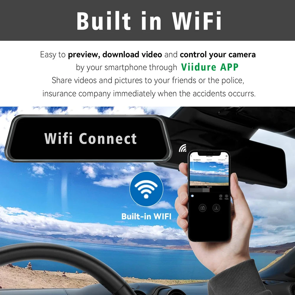 ڵ DVR    ķ, Ʈ ̷, IPS  ̺,  ī޶ , , GPS, 10 ġ, 4K, 3840x2160P