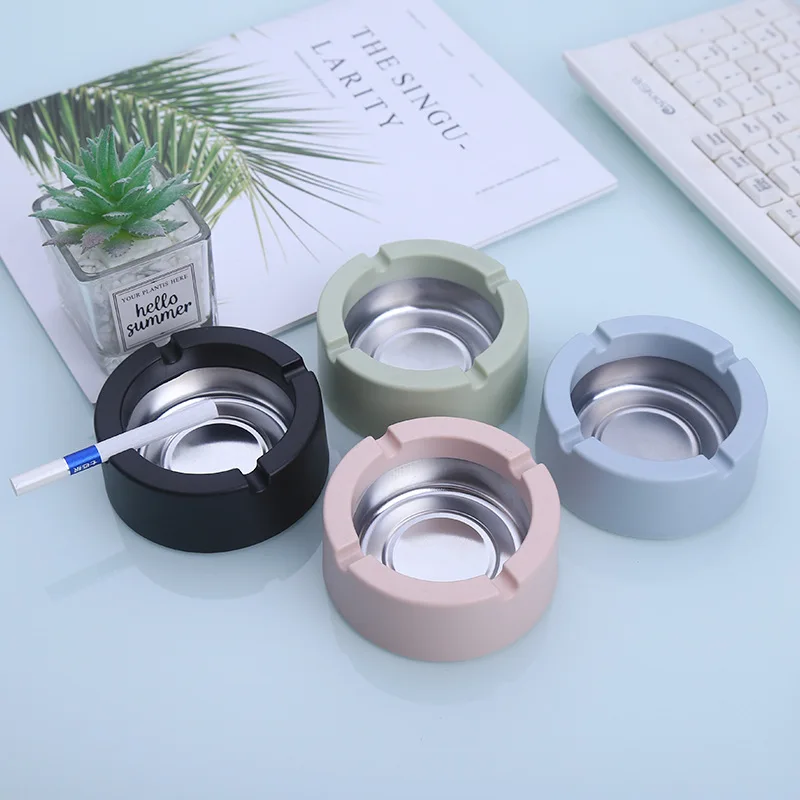 Ashtray For Home Smoking Desk Cigarettes Tobacco Office Car