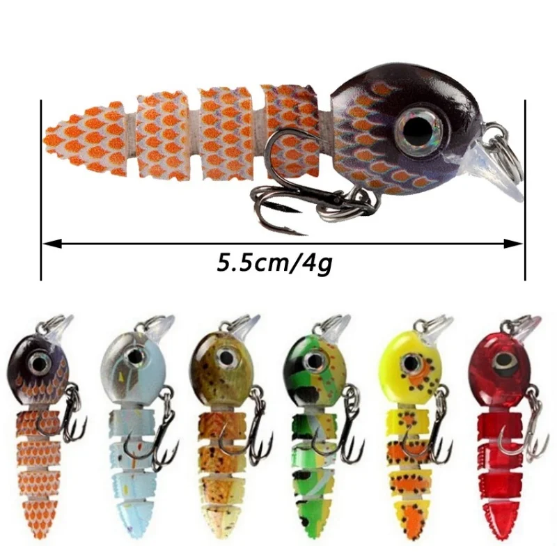 1-Piece Multi-Jointed Fishing Swimbait - Sinking Wobbler Hard Bait For Bass & More