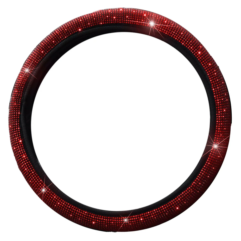 

Rhinestone Steering Wheel Cover Car Interior Accessory Accessories Protector Creative Rhinestones Anti-slip