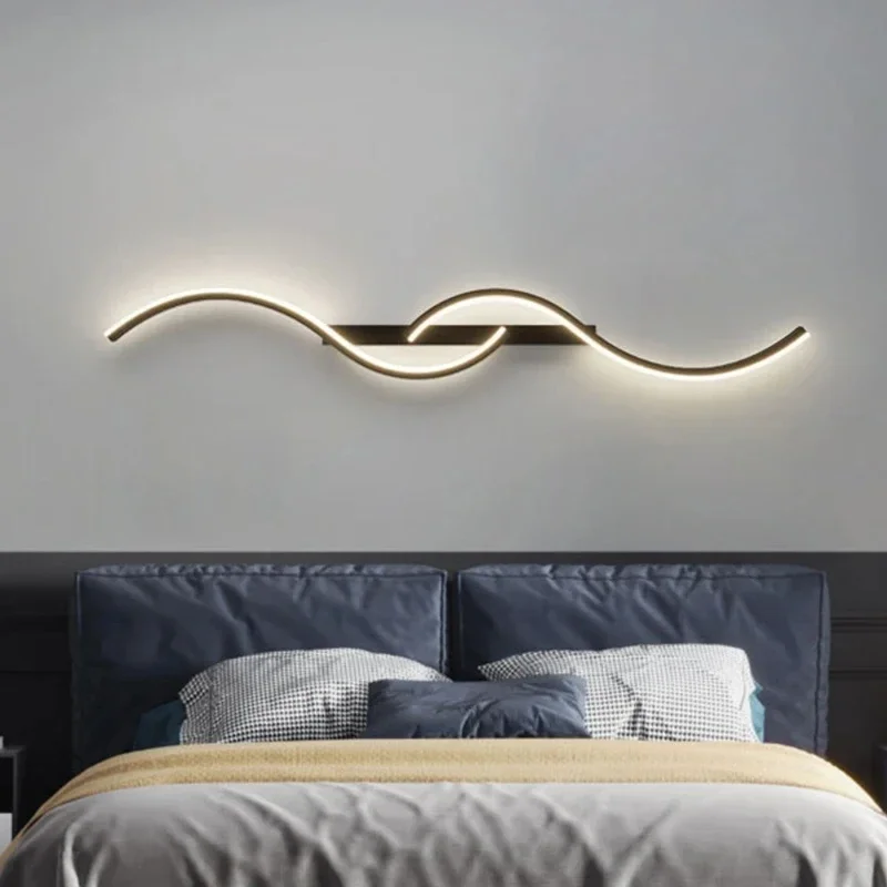 Modern Bedside Led Wall Lamp For Living Room Bedroom Stairs Minimalist Art Interior LED Wall Light Lights Fixture Home Decor 2