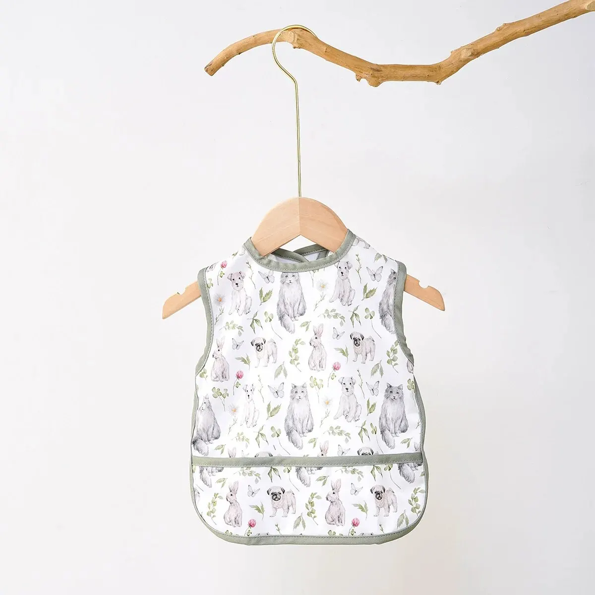 Feeding Bib Waterproof Bib With Cute Printing Sleeveless Art Smock Feeding Bib Apron For Kids Accessories 0-3 Years