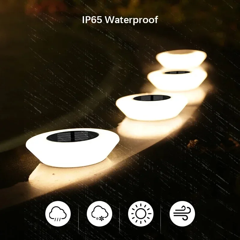 Solar Lights Outdoors Lamp 360&deg; LED Floor Lights IP65 Waterproof On/Off Garden Yard Backyard Driveway Patio Lawn garden decoration lamps