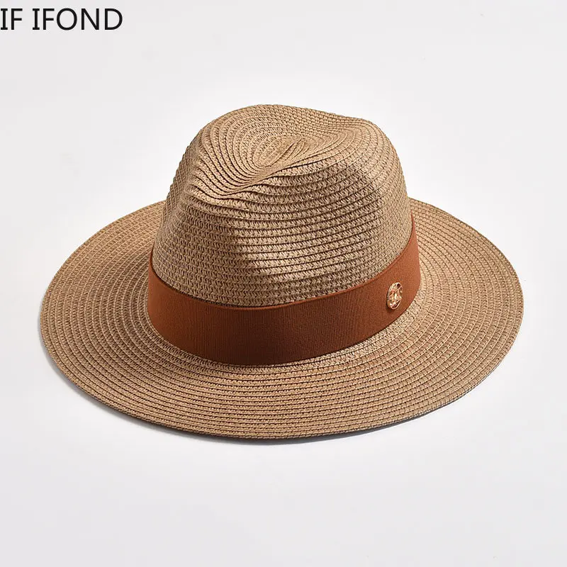 Straw Hats for Women Men Panama Travel Beach Sun Hat