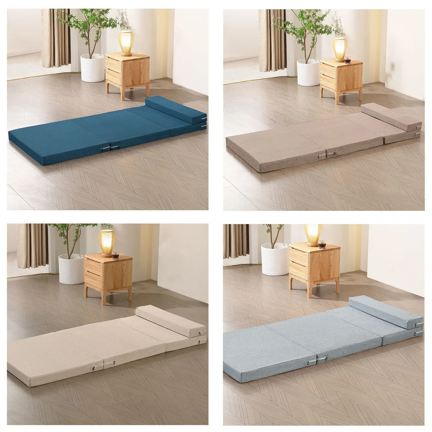 Simple Portable Folding Bed Mattress Single Memory Foam Thickend Sponge  Lazy Tatami Yoga Mat for Office Lunch Break Sleeping - AliExpress