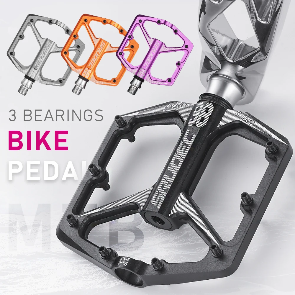 KRSEC S1080 Three Bearing Bicycle Pedals Ultralight Aluminum Alloy