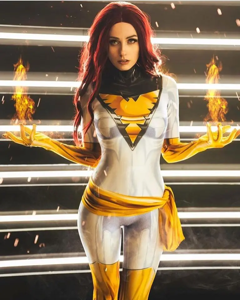 

Multicolor Dark Phoenix Cosplay Costume Phoenix Superhero Bodysuit 3D Printting Skin Zentai Halloween Party Suit