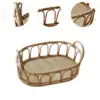 Rattan Woven Basket Oval Fruit Serving Tray with Handle Desktop Storage Box for Fruits Sundries Snacks Kitchen Counter Organizer 5