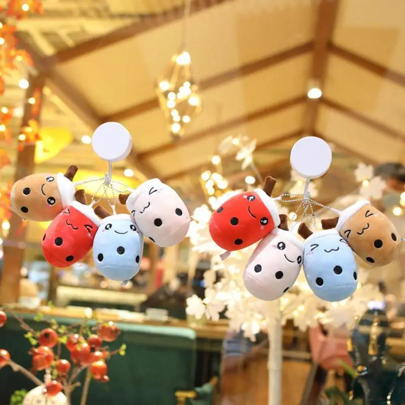 

Soft Bubble Tea Plush Toys Plush Doll Milk Tea Boba Stuff Cute Plushie Pendant Cartoon Boba Decor Gift For Christmas Birthdays