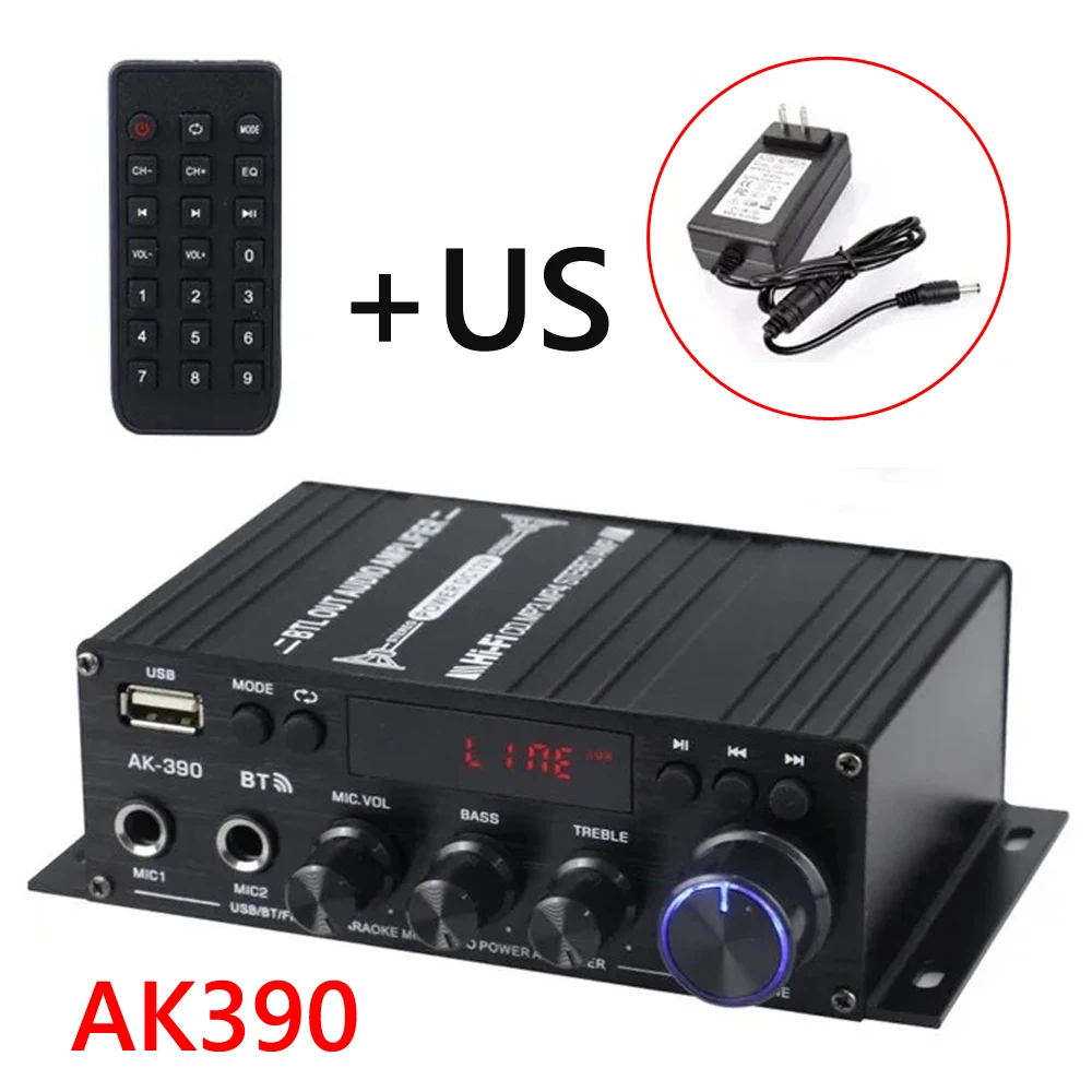 Woopker AK390 BT 5.0 HiFi パワーアンプ 400Wx2 ステレオデジタル